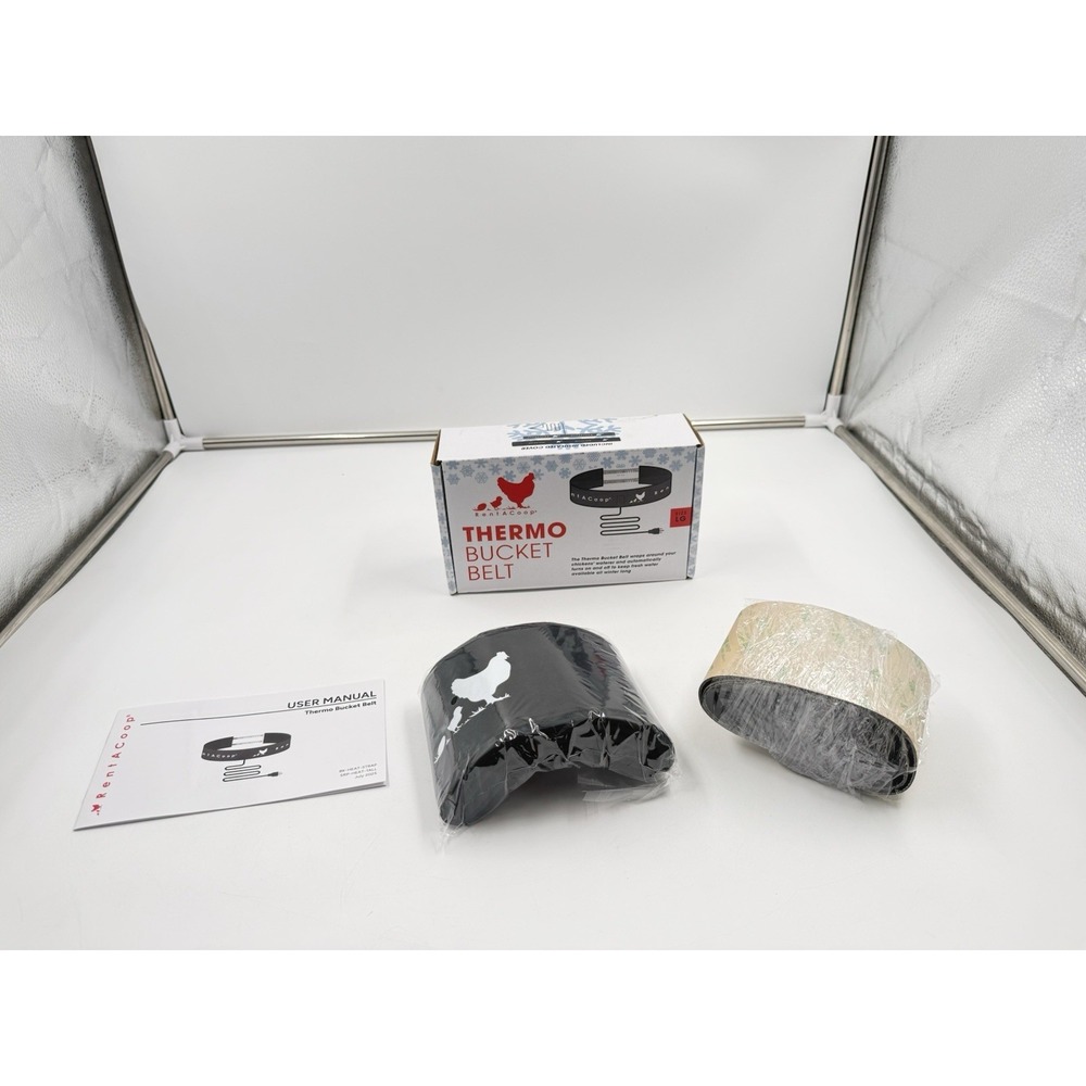 RentACoop Heated Chicken Waterer Belt for Winter, Thermo Bucket Heater Strap LG